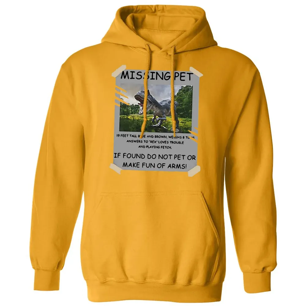 Dinosaur Missing Pet Classic Unisex Hoodie - 12