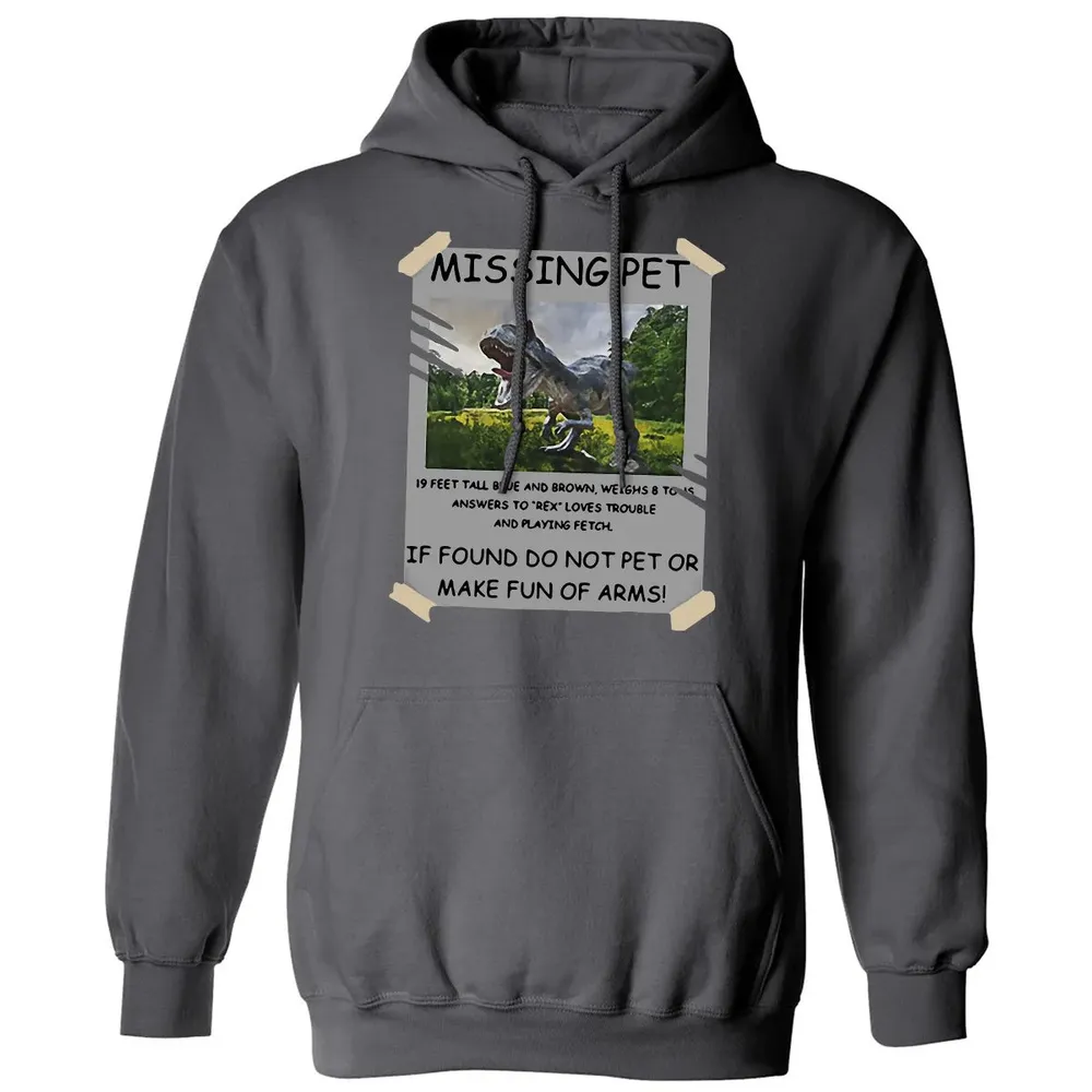 Dinosaur Missing Pet Classic Unisex Hoodie - 7