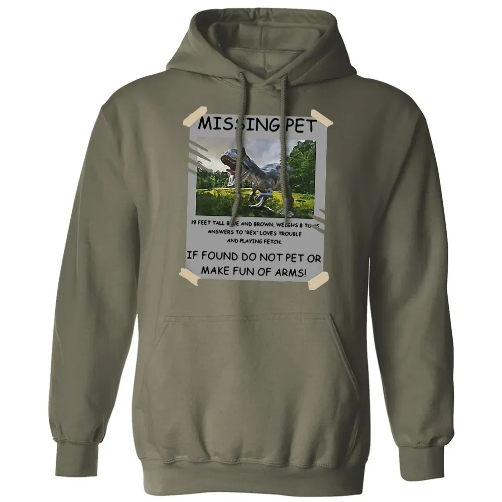 Dinosaur Missing Pet Classic Unisex Hoodie - 4