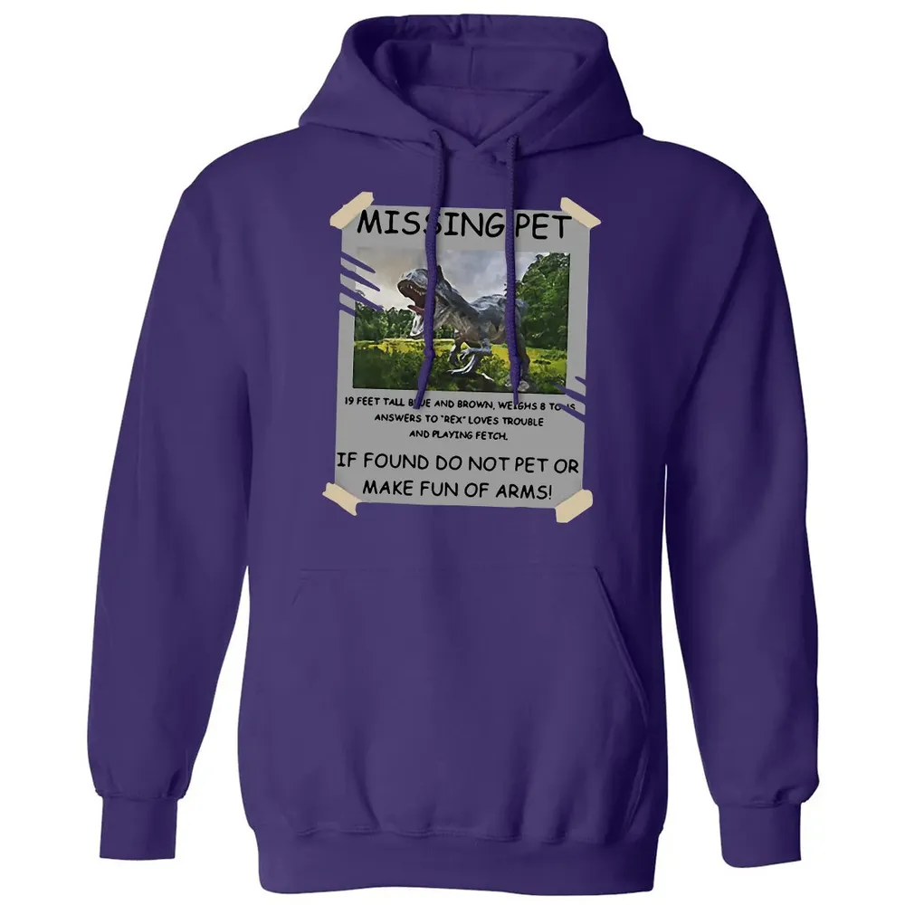 Dinosaur Missing Pet Classic Unisex Hoodie - 6