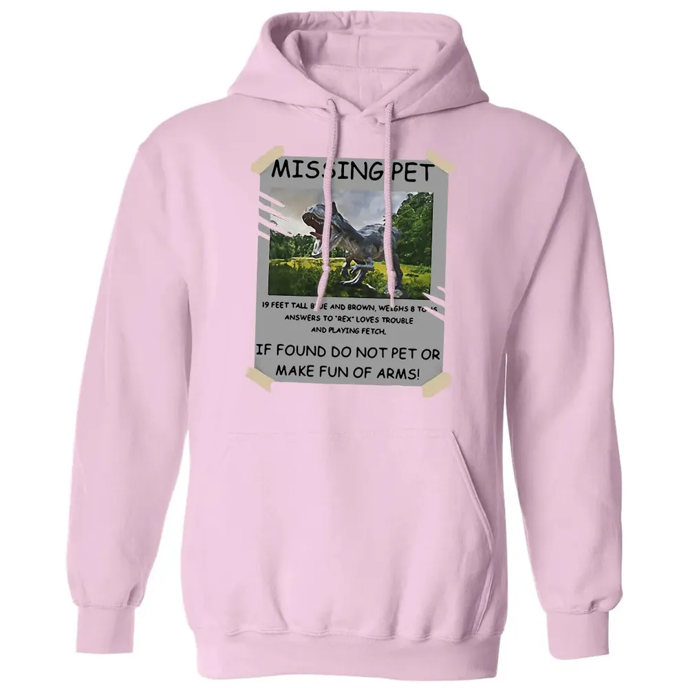 Dinosaur Missing Pet Classic Unisex Hoodie - 3