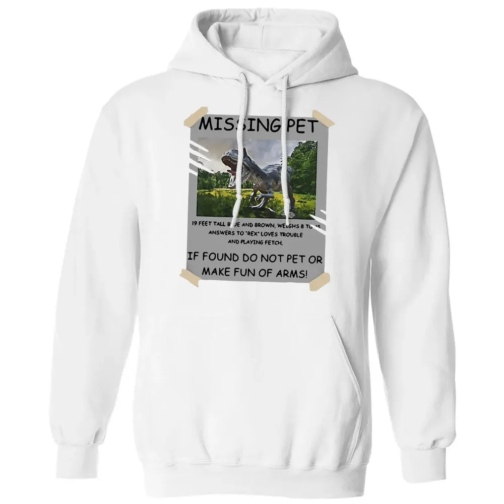 Dinosaur Missing Pet Classic Unisex Hoodie - 11