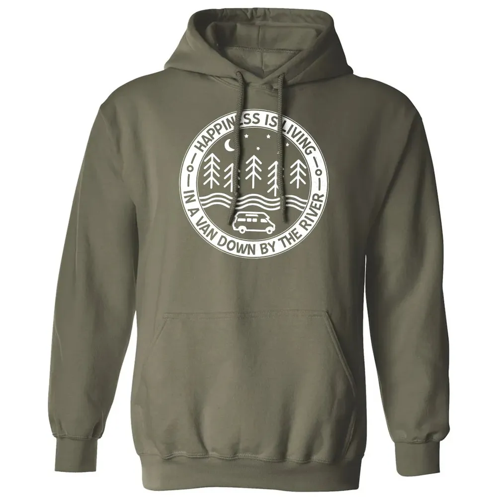 Happiness Is Living In A Van Down By The River Classic Unisex Hoodie - 4