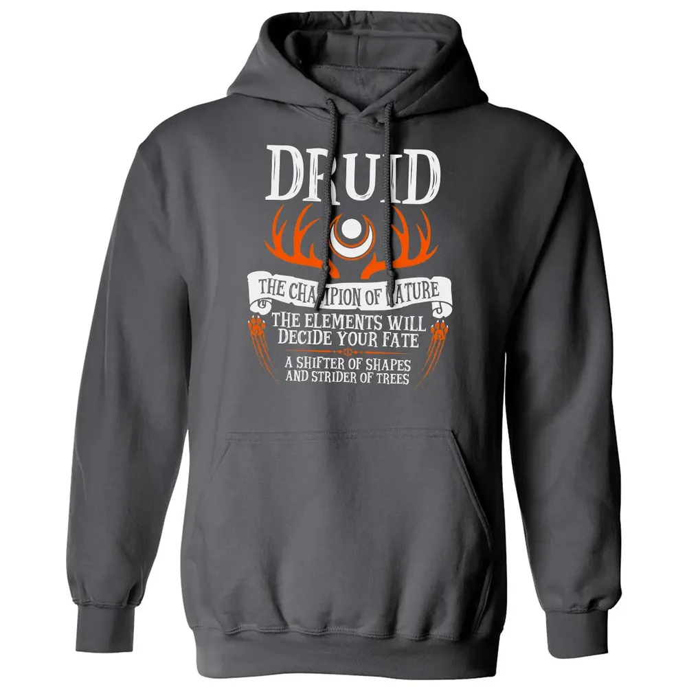 DRUID, THE CHAMPION OF NATURE (Black) Classic Unisex Hoodie - 7