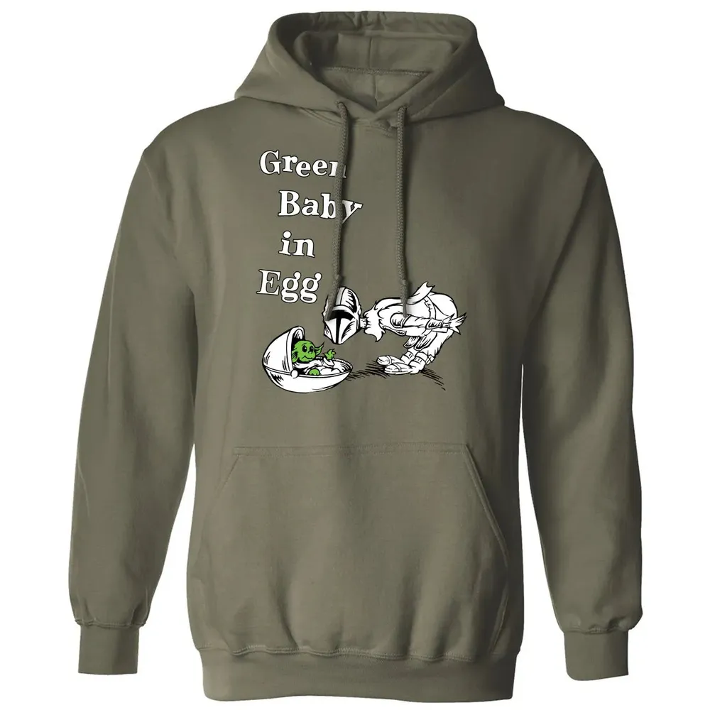 Green Baby in Egg Classic Unisex Hoodie - 4