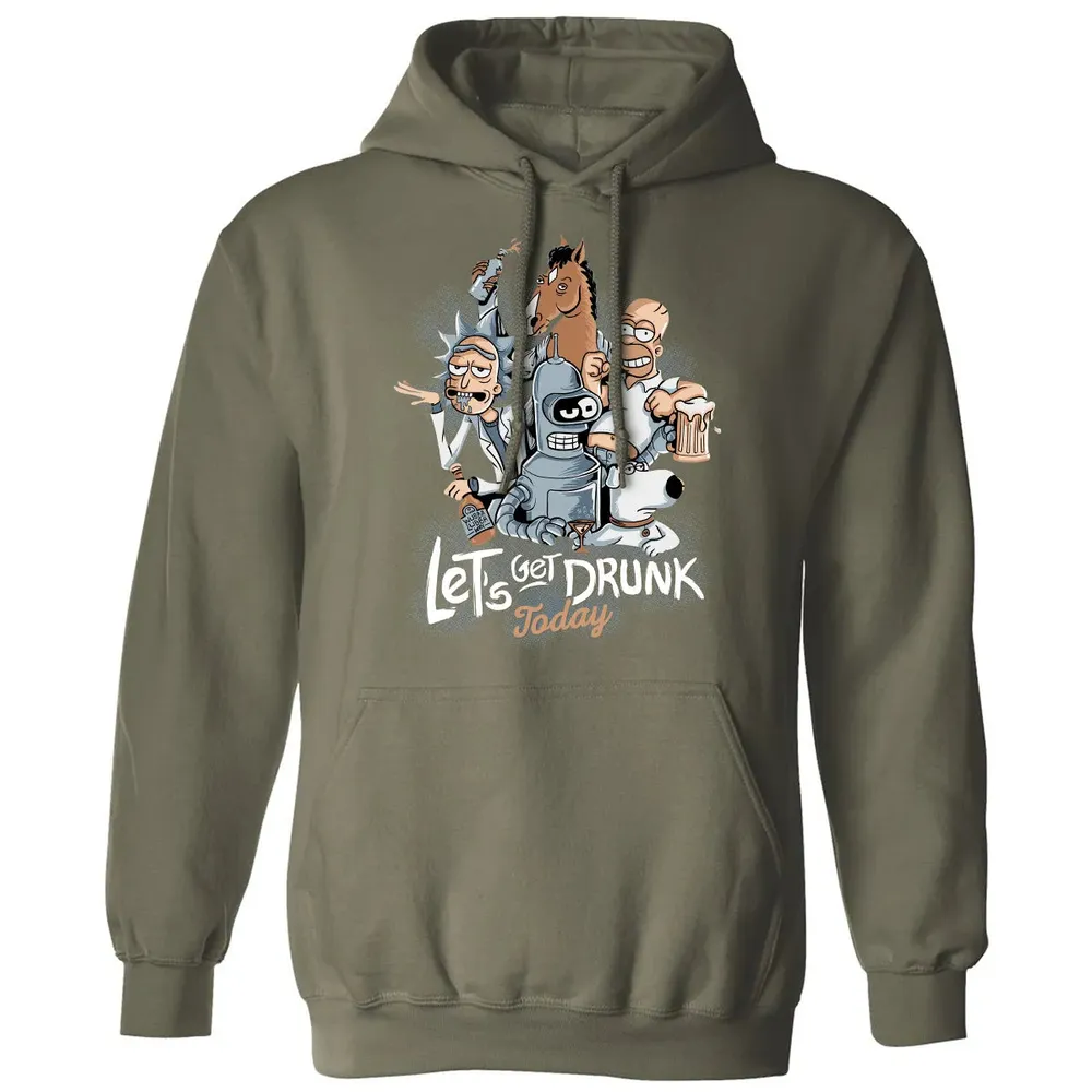 Get Drunk Classic Unisex Hoodie - 4