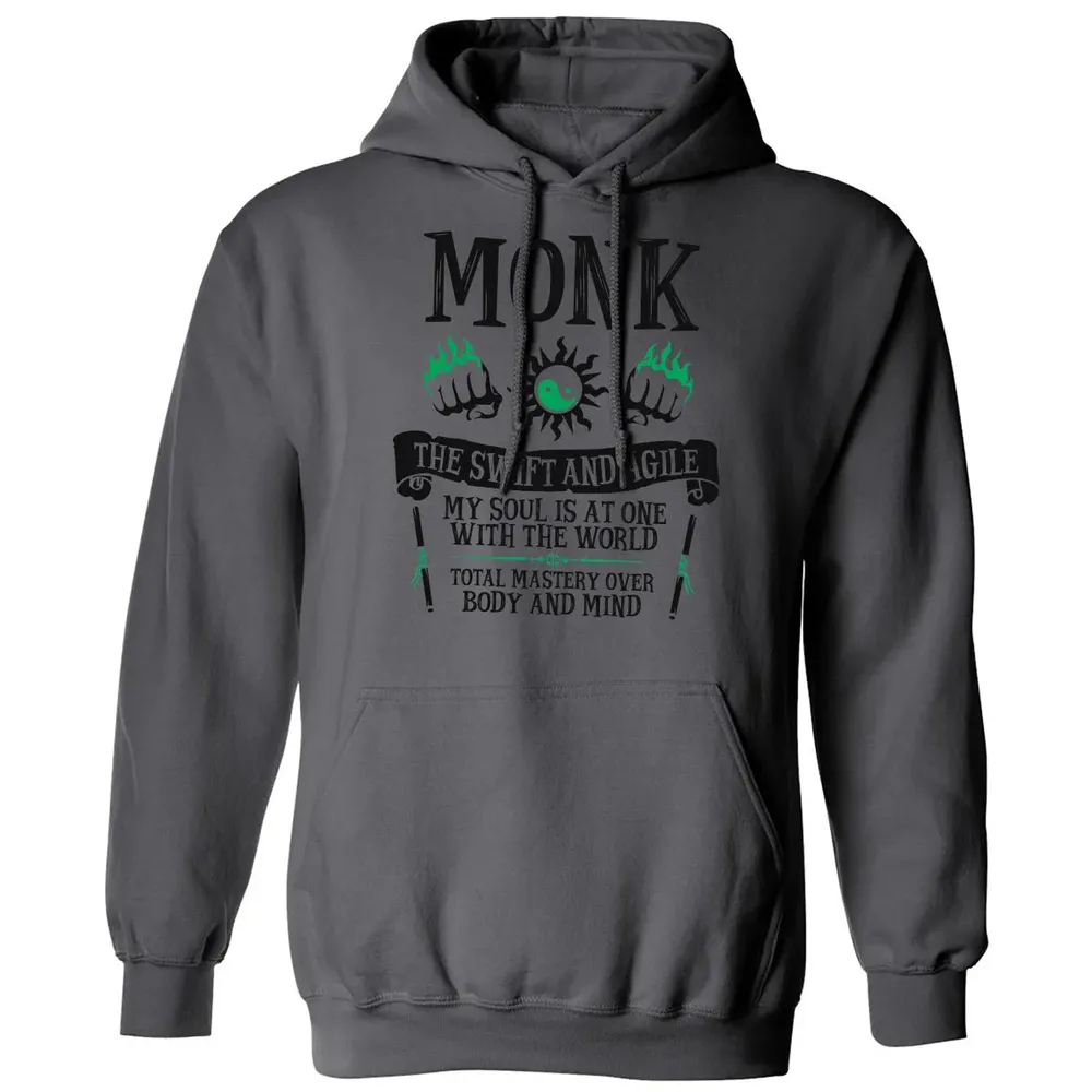 MONK, THE SWIFT AND AGILE (Black) Classic Unisex Hoodie - 7