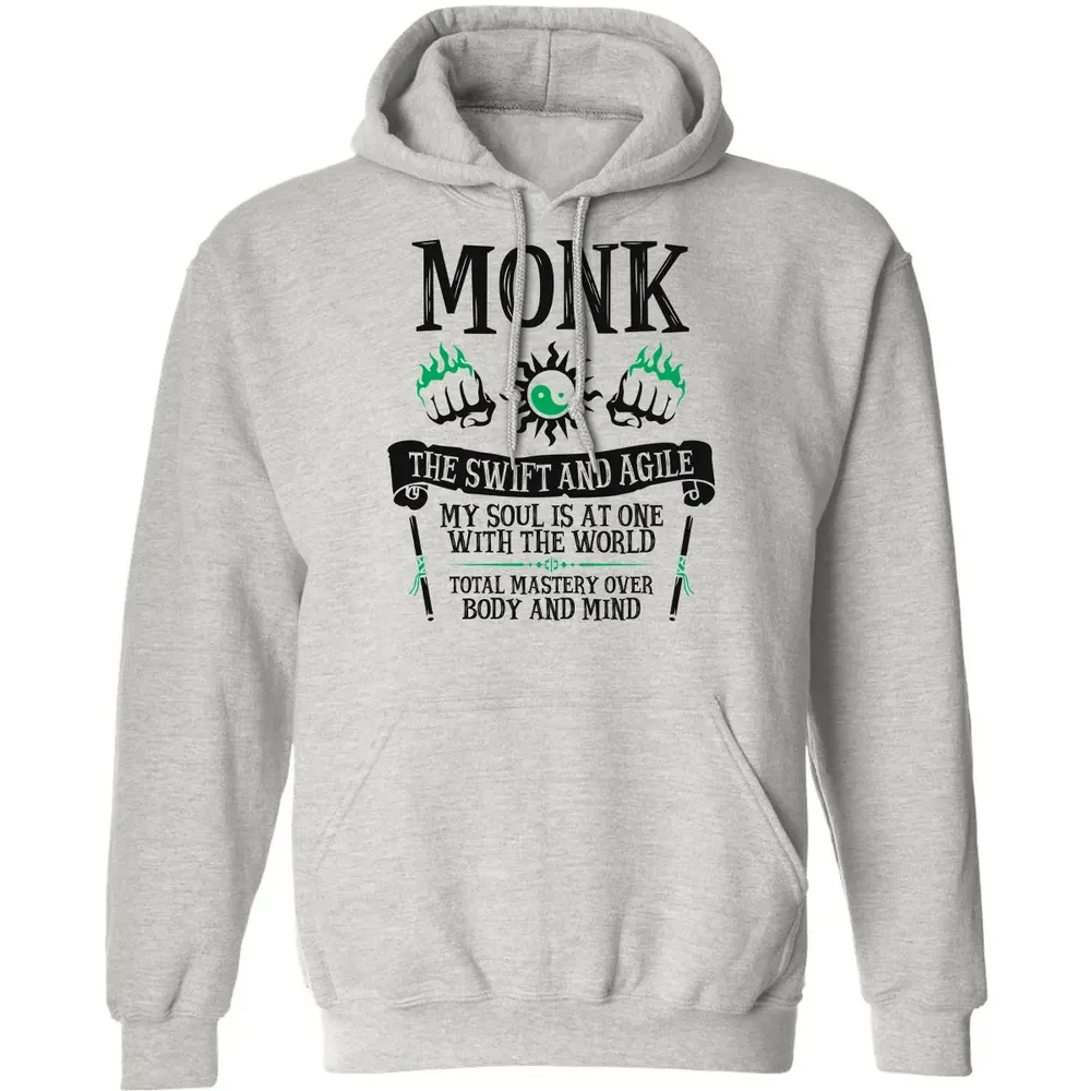 MONK, THE SWIFT AND AGILE (Black) Classic Unisex Hoodie - 2