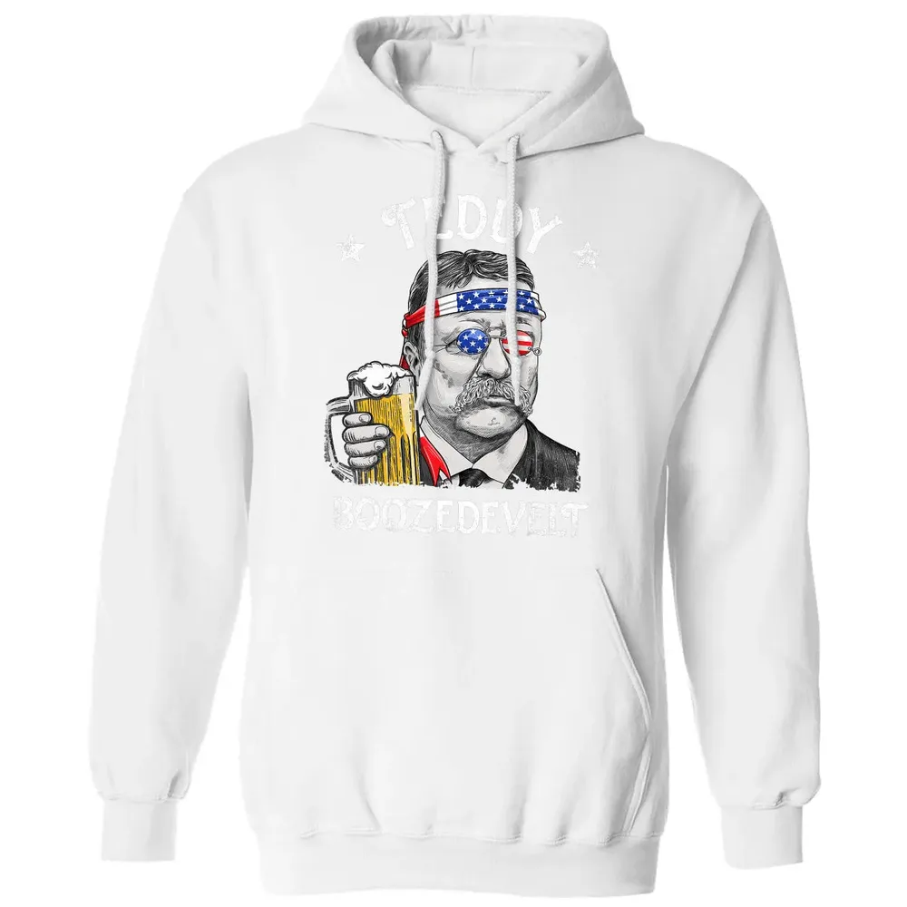 Teddy Boozedevelt Theodore Roosevelt 4th of July Drinking Classic Unisex Hoodie - 11