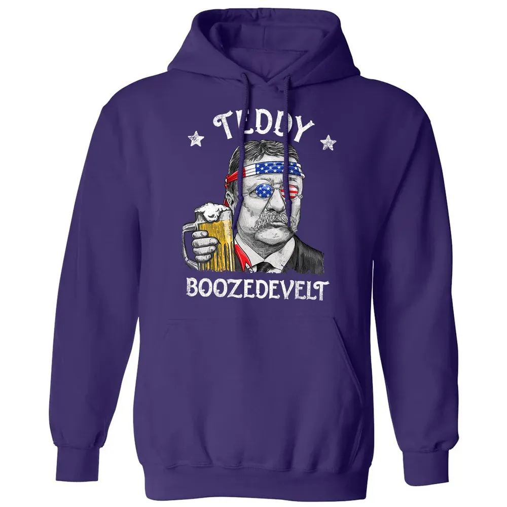 Teddy Boozedevelt Theodore Roosevelt 4th of July Drinking Classic Unisex Hoodie - 6