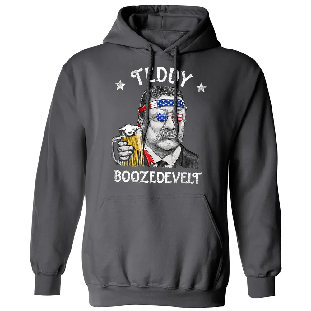 Teddy Boozedevelt Theodore Roosevelt 4th of July Drinking Classic Unisex Hoodie - 7