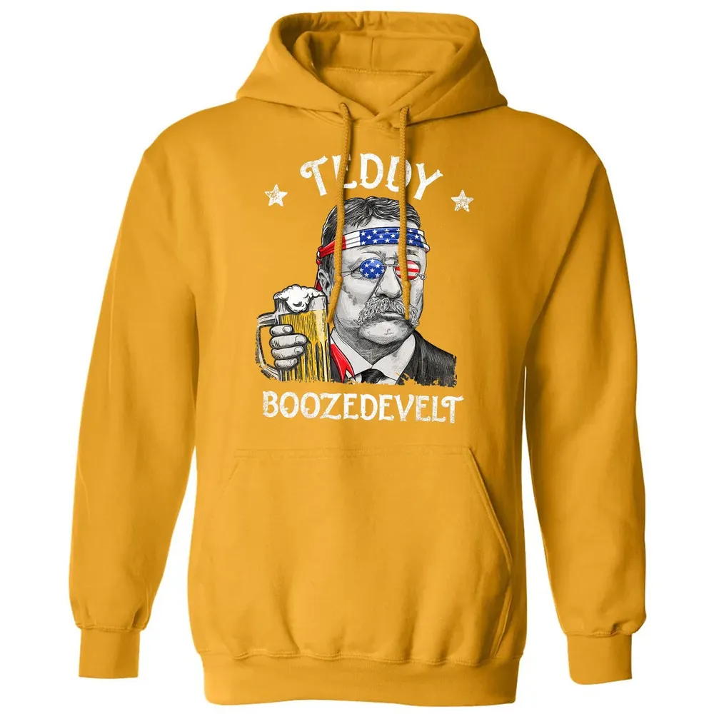 Teddy Boozedevelt Theodore Roosevelt 4th of July Drinking Classic Unisex Hoodie - 12