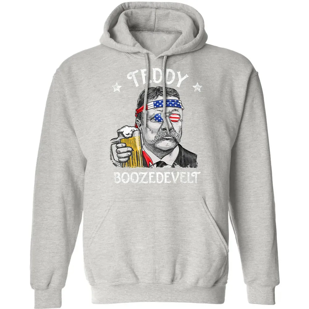 Teddy Boozedevelt Theodore Roosevelt 4th of July Drinking Classic Unisex Hoodie - 8