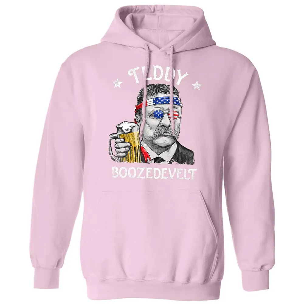 Teddy Boozedevelt Theodore Roosevelt 4th of July Drinking Classic Unisex Hoodie - 3