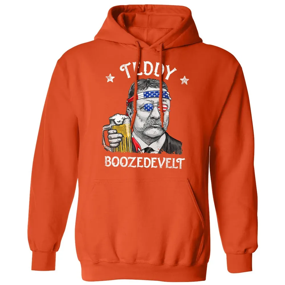 Teddy Boozedevelt Theodore Roosevelt 4th of July Drinking Classic Unisex Hoodie - 10