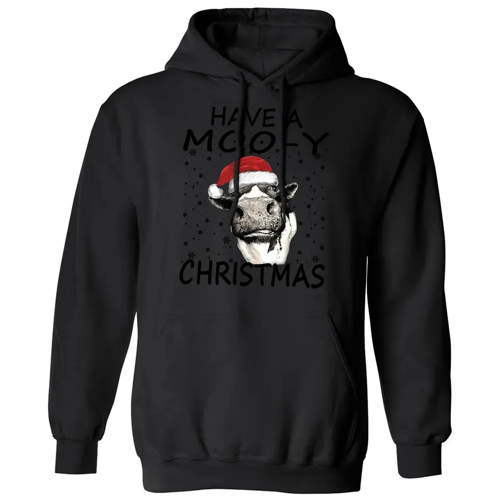 Have a Moo-y Christmas Classic Unisex Hoodie - 11