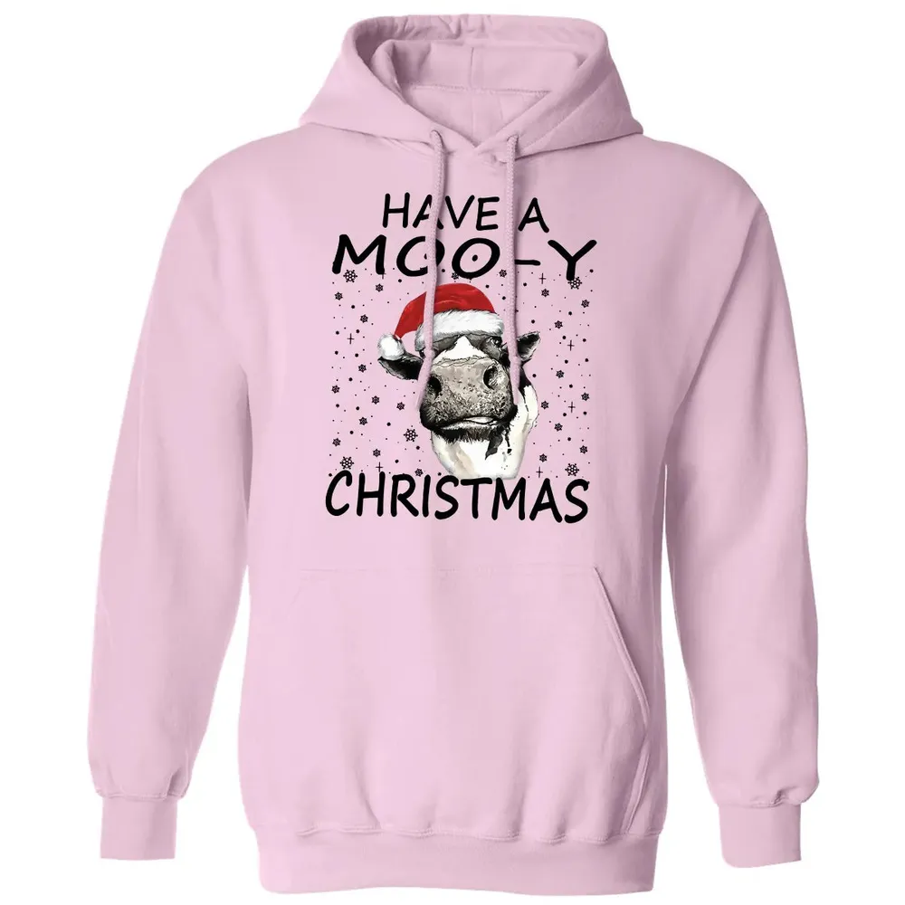 Have a Moo-y Christmas Classic Unisex Hoodie - 3