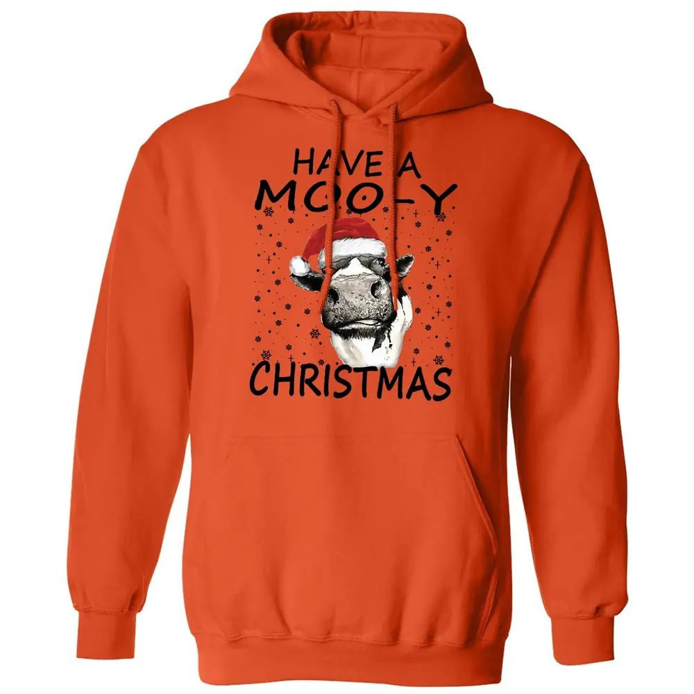 Have a Moo-y Christmas Classic Unisex Hoodie - 10
