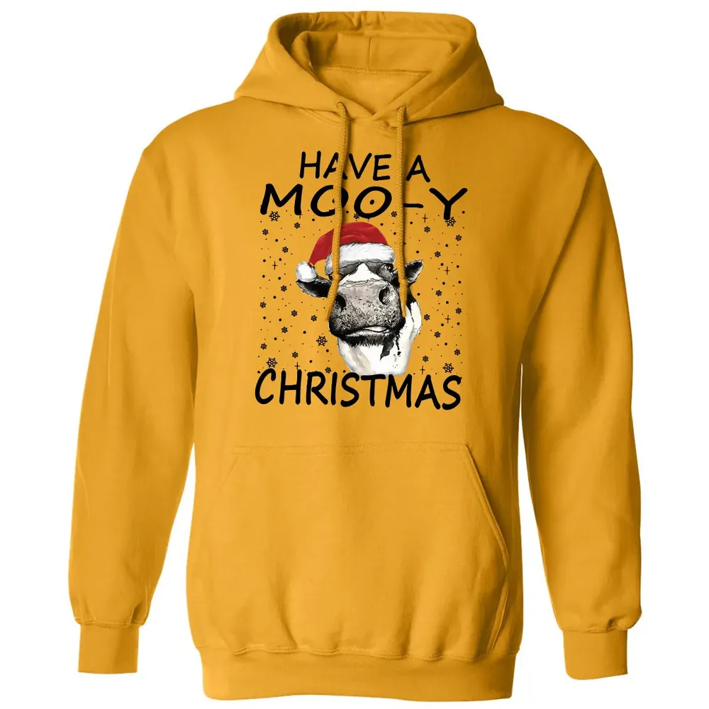 Have a Moo-y Christmas Classic Unisex Hoodie - 12