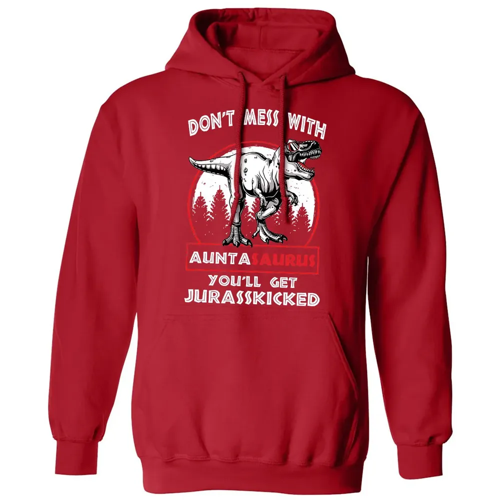 Don't Mess With Auntasaurus Classic Unisex Hoodie - 5