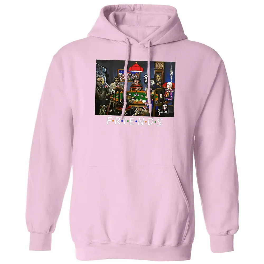 Funny Friend Play Card Horror Halloween Classic Unisex Hoodie - 3