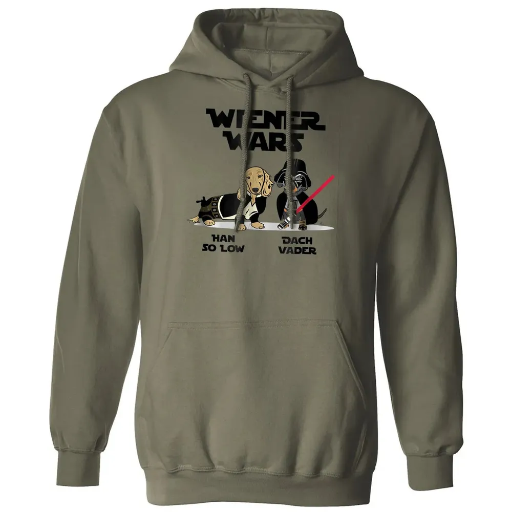 Wiener Wars Funny Dachshund Classic Unisex Hoodie - 4