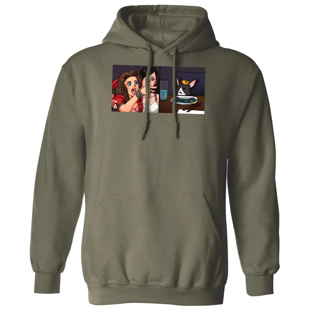 Aerith Yelling At Cat Classic Unisex Hoodie - 4