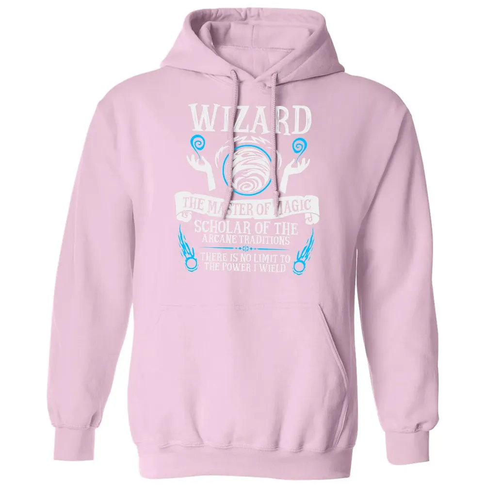 WIZARD, The Master of Magic (White Text) Classic Unisex Hoodie - 3