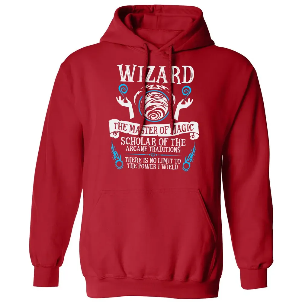 WIZARD, The Master of Magic (White Text) Classic Unisex Hoodie - 5