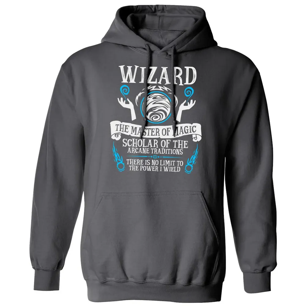 WIZARD, The Master of Magic (White Text) Classic Unisex Hoodie - 7