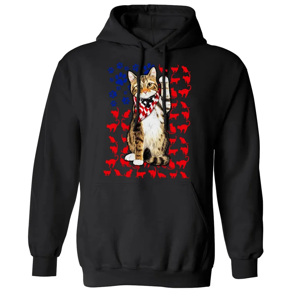 Cat 4th of July Classic Unisex Hoodie - 11