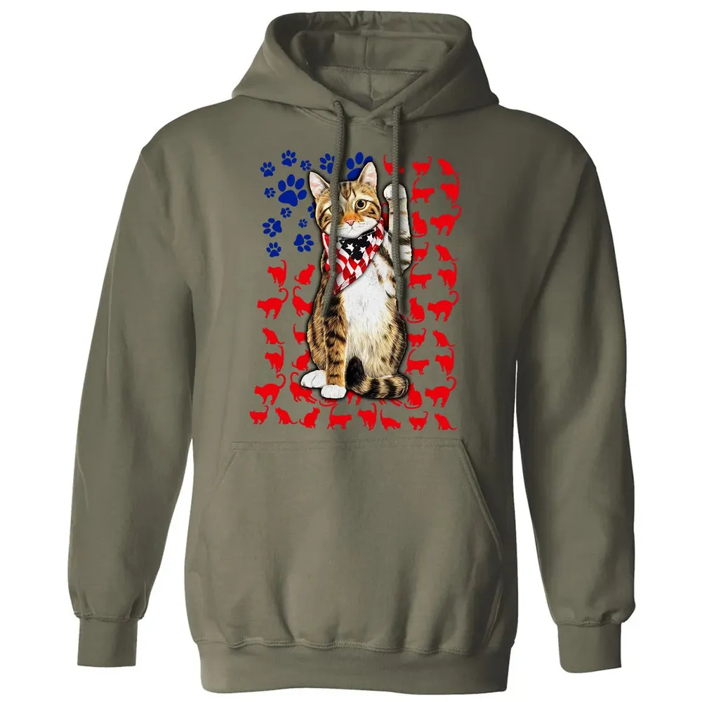 Cat 4th of July Classic Unisex Hoodie - 4