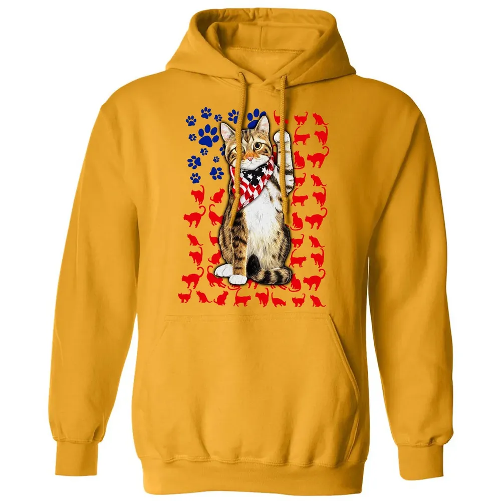 Cat 4th of July Classic Unisex Hoodie - 12