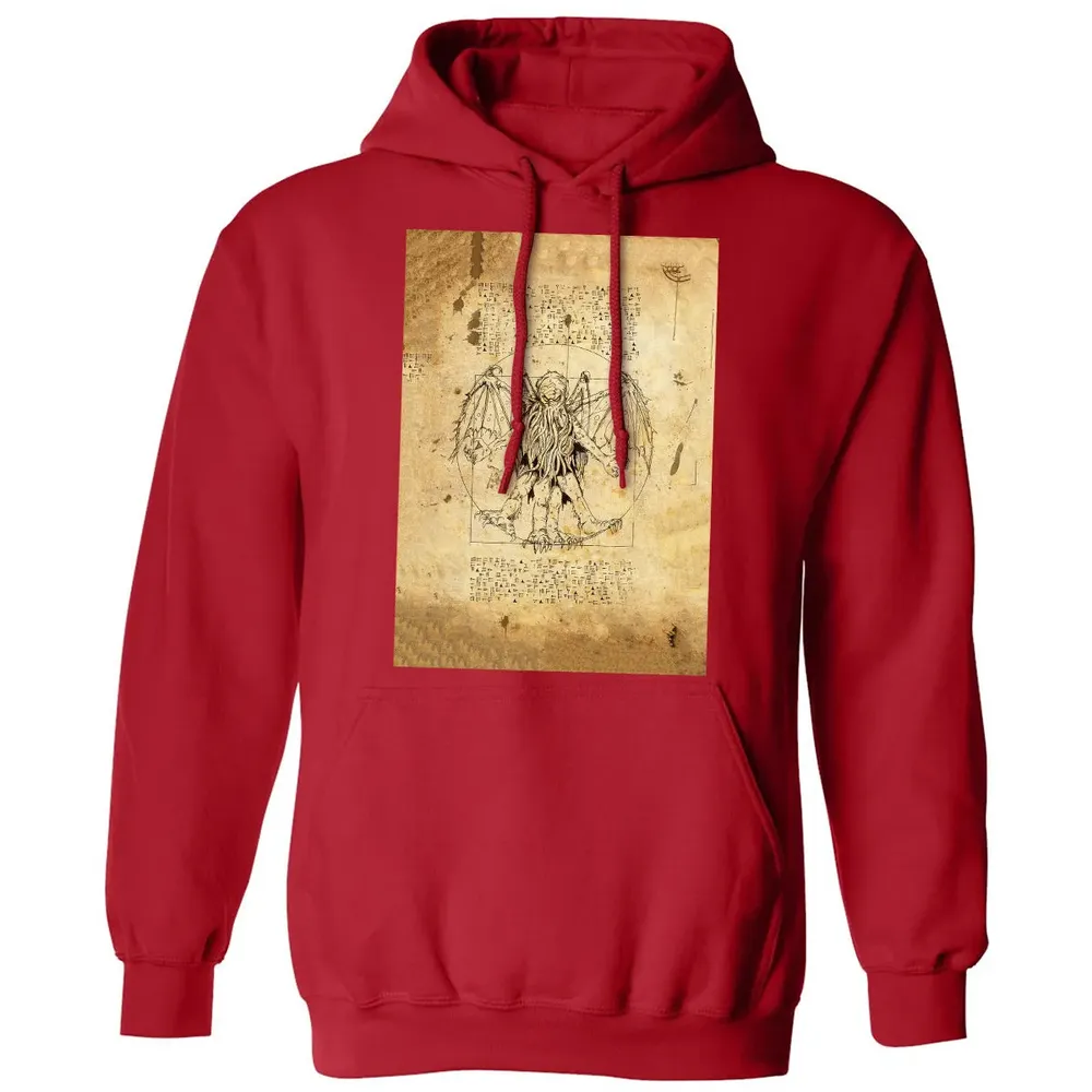 Cthulhu Vitruvian Classic Unisex Hoodie - 5
