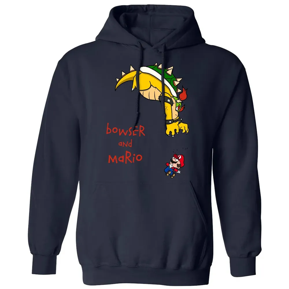 Bowser And Mario Classic Unisex Hoodie - 8