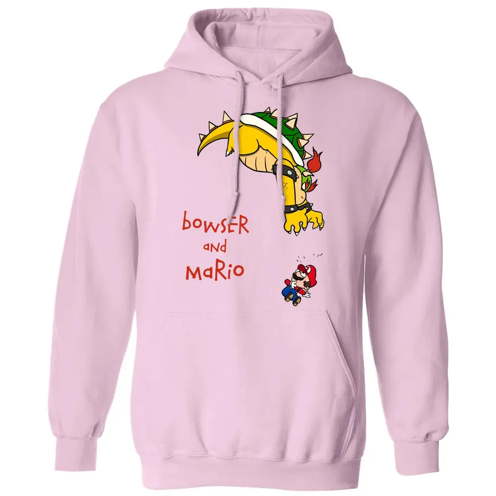 Bowser And Mario Classic Unisex Hoodie - 3
