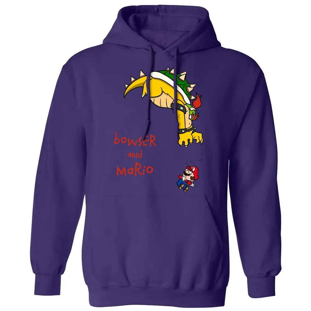 Bowser And Mario Classic Unisex Hoodie - 6