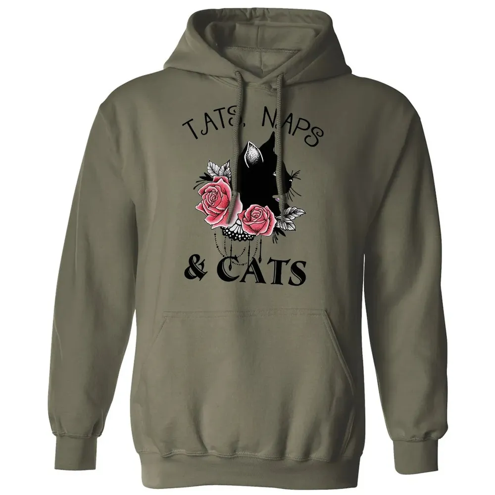 Tats, Naps & Cats Classic Unisex Hoodie - 4