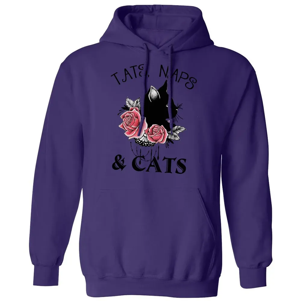 Tats, Naps & Cats Classic Unisex Hoodie - 6