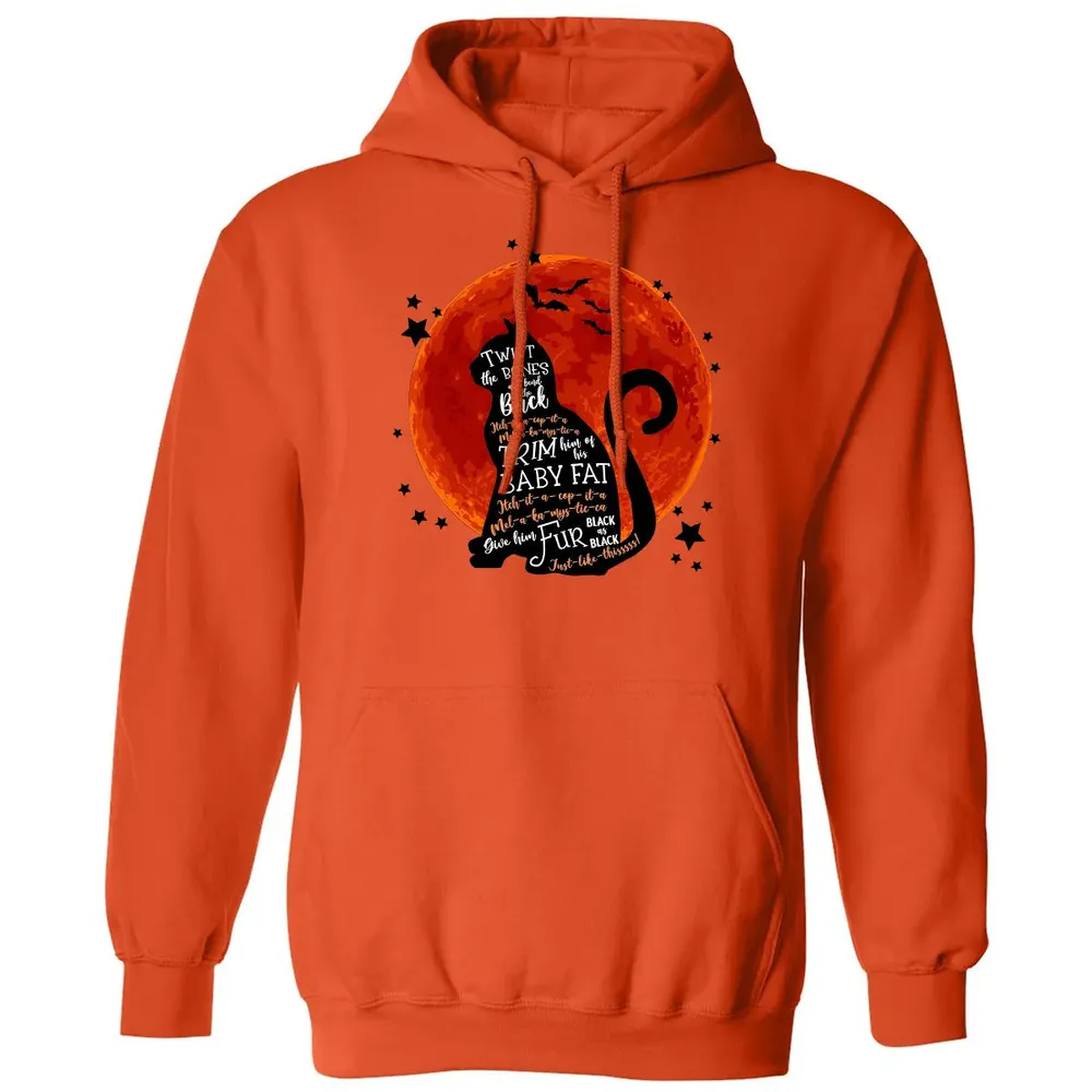 Black Cat Halloween Moon Classic Unisex Hoodie - 10