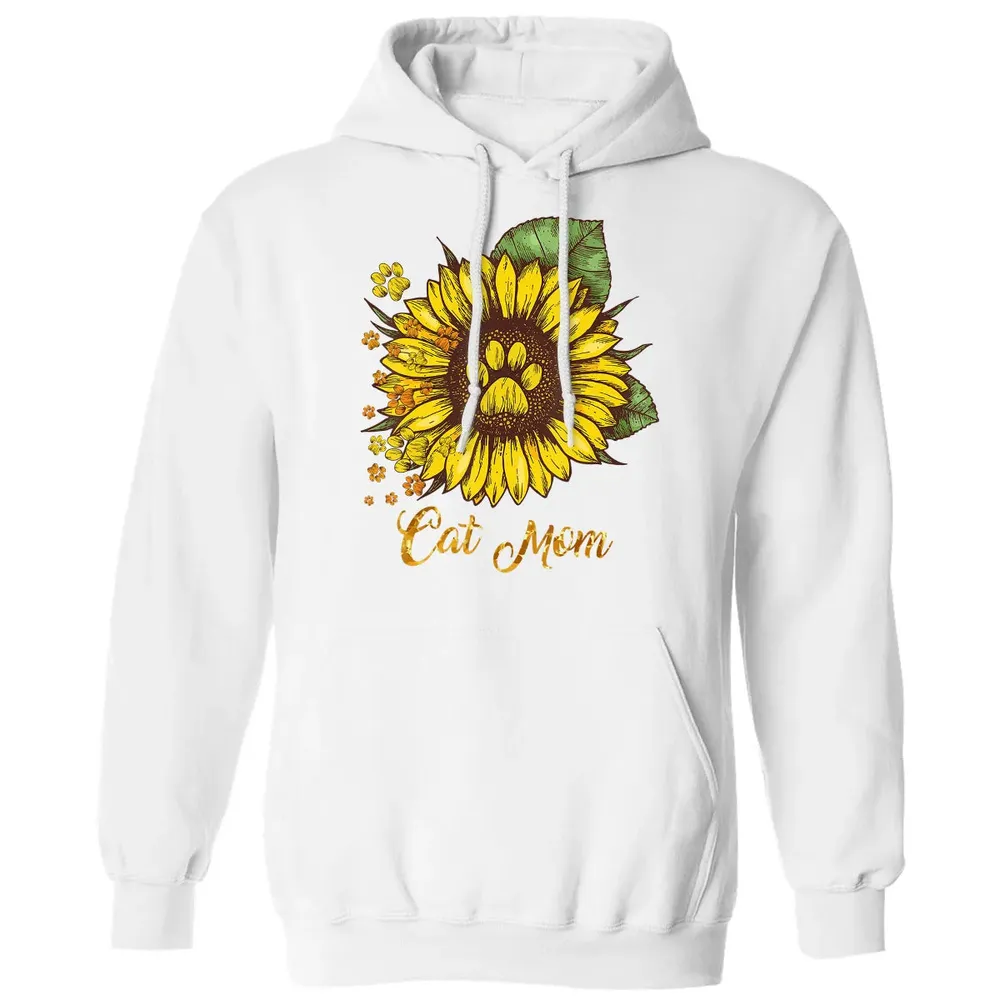 Sunflower Cat men woman  Cat Mom Classic Unisex Hoodie - 11