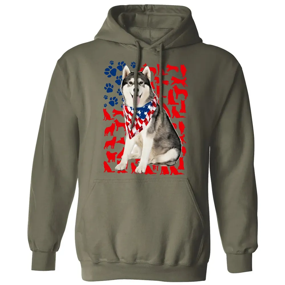 Husky 4th Of July Classic Unisex Hoodie - 4