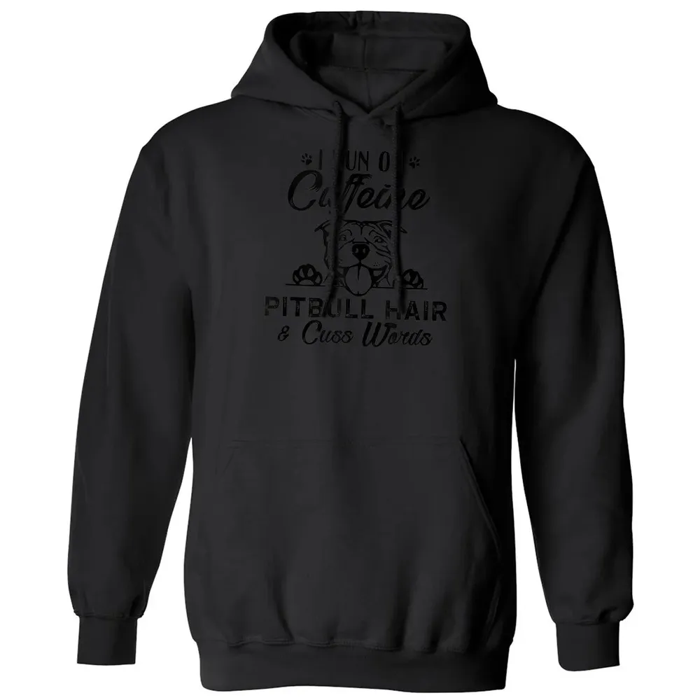 I Run On Caffeine Pitbull Hair And Cuss Words Classic Unisex Hoodie - 11