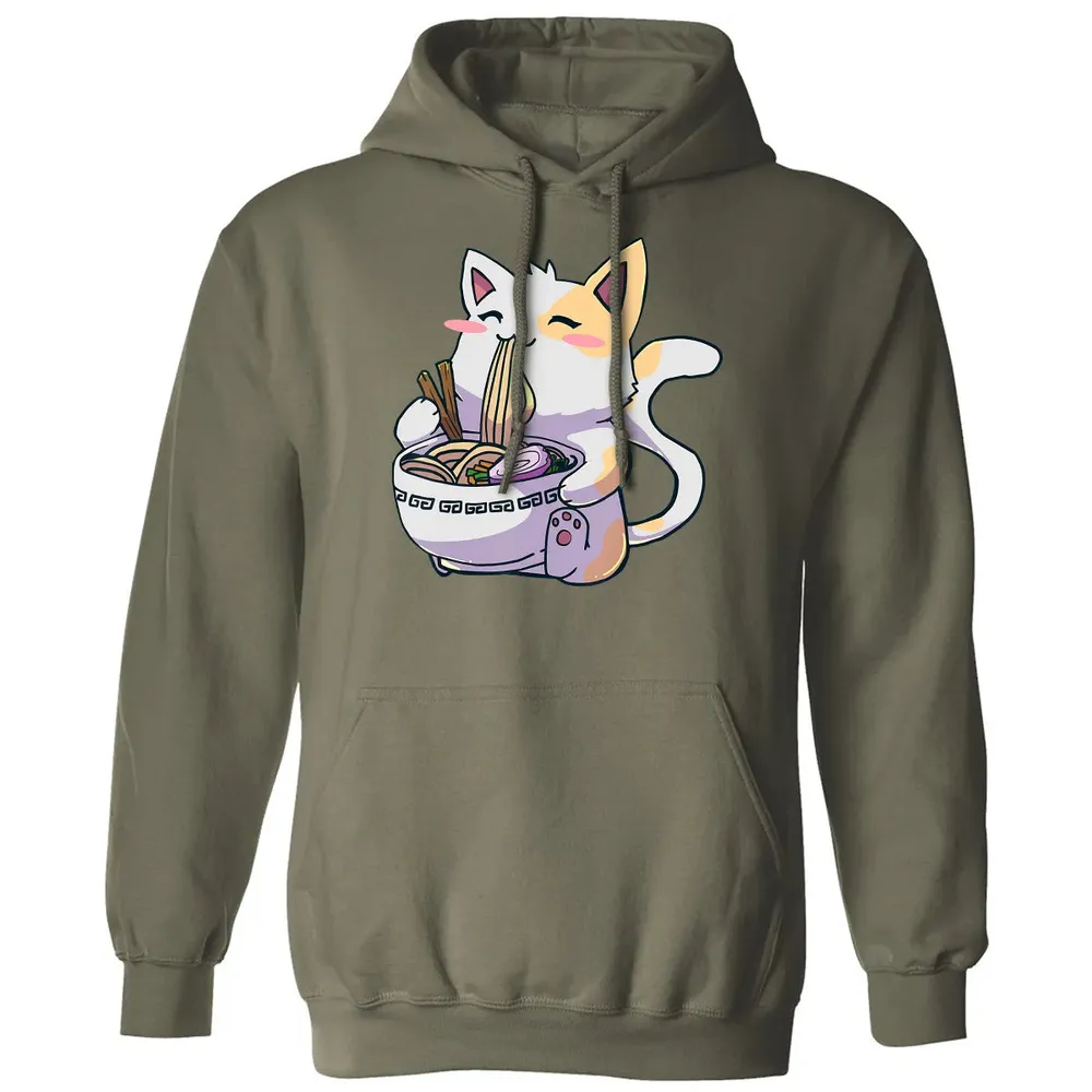 Ramen  Cat T Kawaii Anime  Japanese Gift Classic Unisex Hoodie - 4