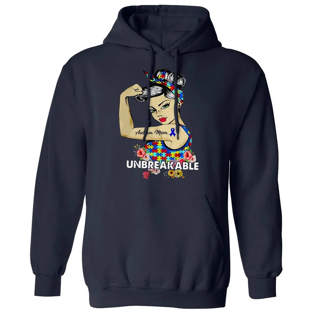 Autism Mom - Unbreakable Classic Unisex Hoodie - 2