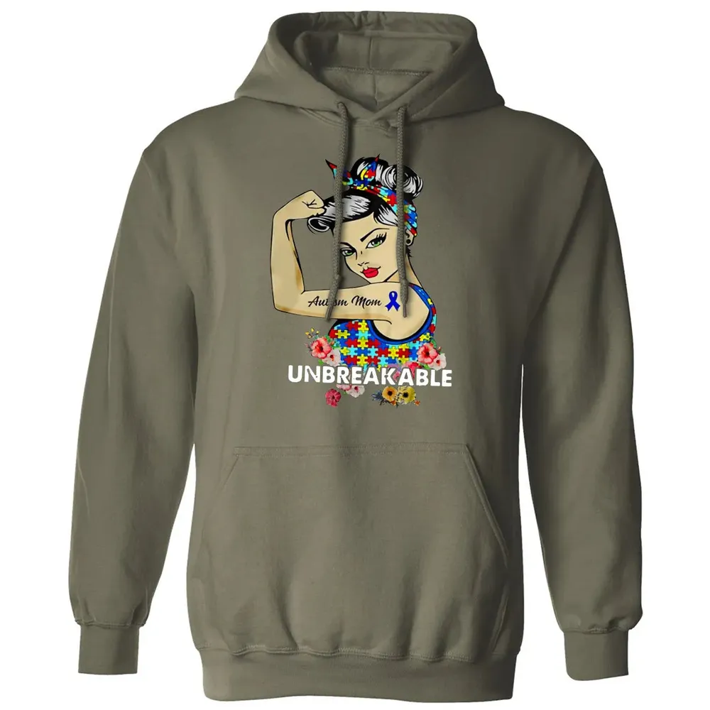 Autism Mom - Unbreakable Classic Unisex Hoodie - 4