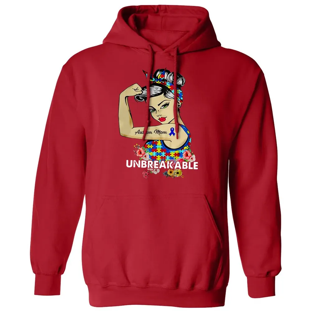 Autism Mom - Unbreakable Classic Unisex Hoodie - 5