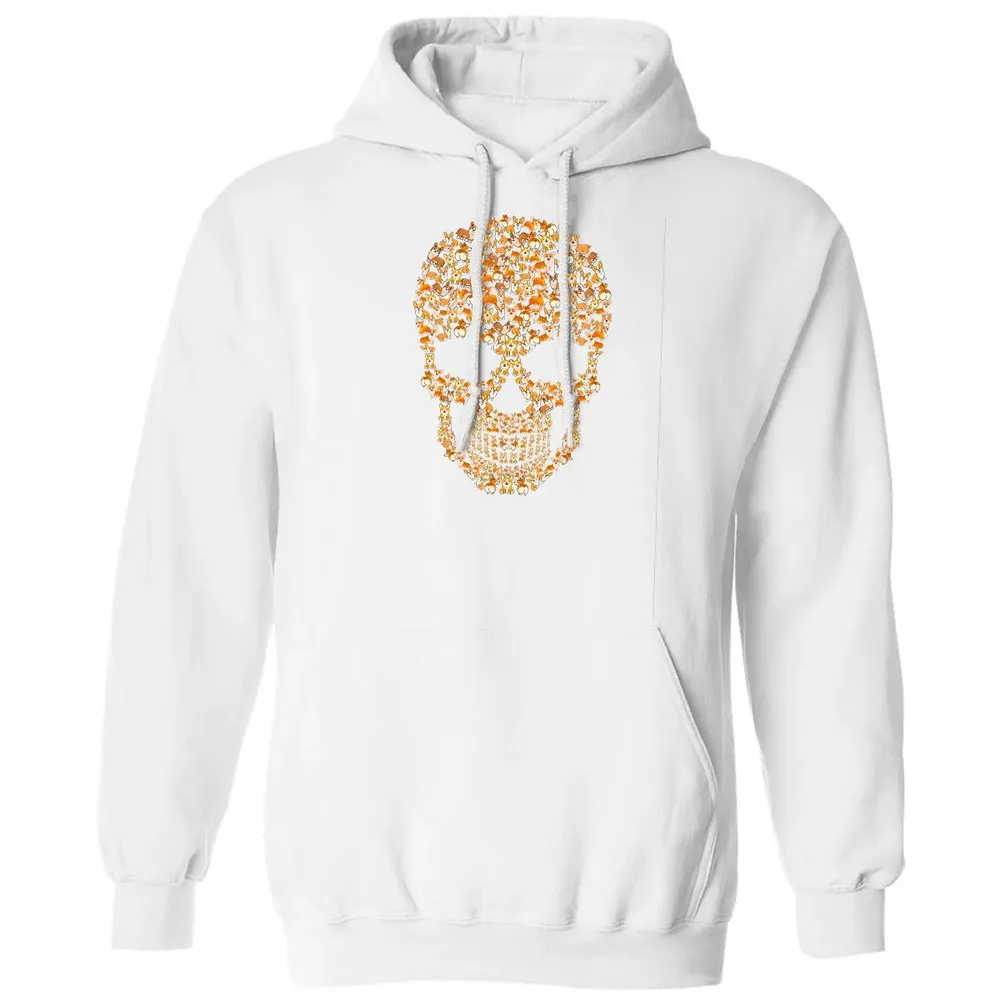 Funny Corgi Skull Halloween  For Men Womans Classic Unisex Hoodie - 11
