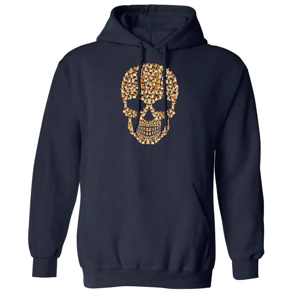 Funny Corgi Skull Halloween  For Men Womans Classic Unisex Hoodie - 2