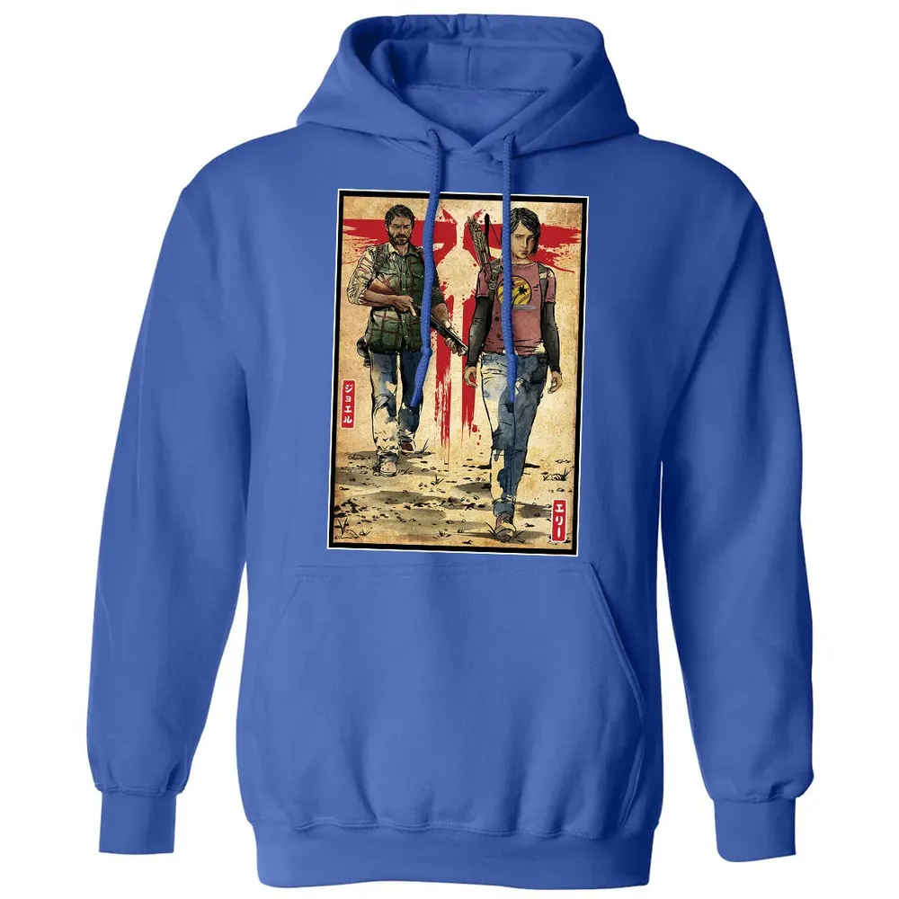 Joel and Ellie woodblock Classic Unisex Hoodie - 9